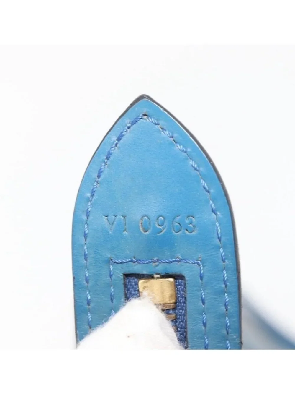 Authentic LOUIS VUITTON Epi Saint Jacques Shopping Shoulder Bag Blue M52275 LV